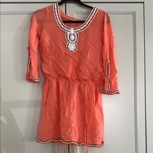 Lilly Pulitzer Coral Beaded Dress sz XS
